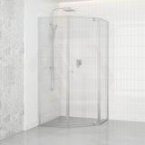900/1000mm Diamond Shape Shower Screen Pivot Door Variant Colour Semi-frameless 6mm Glass 2000mm Height