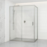 920-1750x2000mm L Shape Shower Screen Sliding Door Variant Colour Semi-frameless 6mm Glass with Return Panel