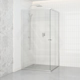 800-1200mm Square / Rectangle Shower Screen Chrome Semi-frameless Double Sliding 6mm Glass 2000mm Height