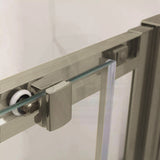 G#9(Gold) 800-1200mm Square / Rectangle Shower Screen Light Gold Semi-frameless Double Sliding 6mm Glass 2000mm Height