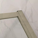 G#9(Gold) 800-1200mm Square / Rectangle Shower Screen Light Gold Semi-frameless Double Sliding 6mm Glass 2000mm Height
