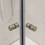 G#9(Gold) 800-1200mm Square / Rectangle Shower Screen Light Gold Semi-frameless Double Sliding 6mm Glass 2000mm Height