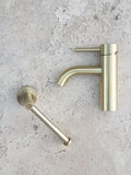 Round Toilet Paper Holder - Brushed Gold