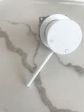 Penelle Mini Back Plate Wall Mixer  - Matt White