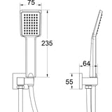 Sara Hand Shower on Bracket - Chrome