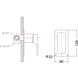 Eva Shower & Bath Mixer - Brushed Nickel