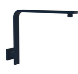 Square High Reach Shower Arm - Matt Black