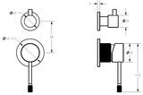 Bronte Shower & Bath Mixer Diverter - Gunmetal