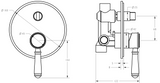 Birmingham Classical Shower & Bath Mixer Diverter  - Matt Black