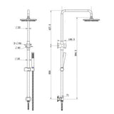 Pacifica Slimline Combo Shower Set - Brushed Gold