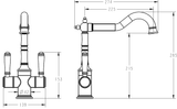 Birmingham Dual Kitchen Sink Mixer - Matt Black
