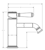 Birmingham Classical Basin Sink Mixer - Brushed Nickel
