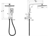 Amarna Mini Combo Shower Set - Matt Black