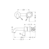 Penelle Wall Mixer & Spout Combination  - Matt White