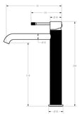 Bronte Basin Mixer Tall - Brushed Gold