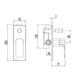 Ikon Seto Shower & Bath Mixer Diverter - Chrome & White