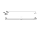 Birmingham Single Towel Rail 800mm - Chrome
