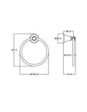 Birmingham Towel Ring - Matt Black