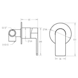 Flores Shower & Bath Mixer - Matt Black