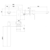 Sylvania Wall Mixer & Spout Combination - Brushed Nickel