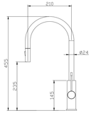 Pacifica II Kitchen Pull-out Sink Mixer - Brushed Gold