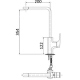Eva Kitchen Sink Mixer - Brushed Nickel